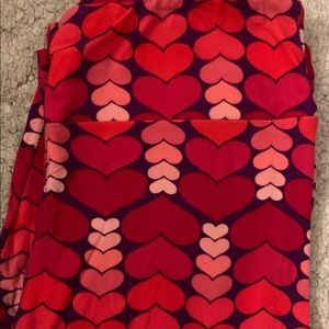 Valentine hearts LuLaRoe One Size leggings